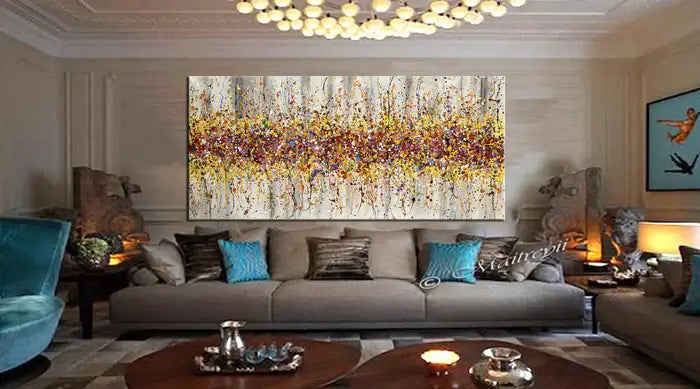 Painting Jackson Pollock Multiple Size Drip Style Abstract art on Canvas, large Wall Art - Beauty of Bridge 12