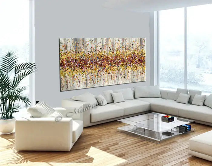 Painting Jackson Pollock Multiple Size Drip Style Abstract art on Canvas, large Wall Art - Beauty of Bridge 12