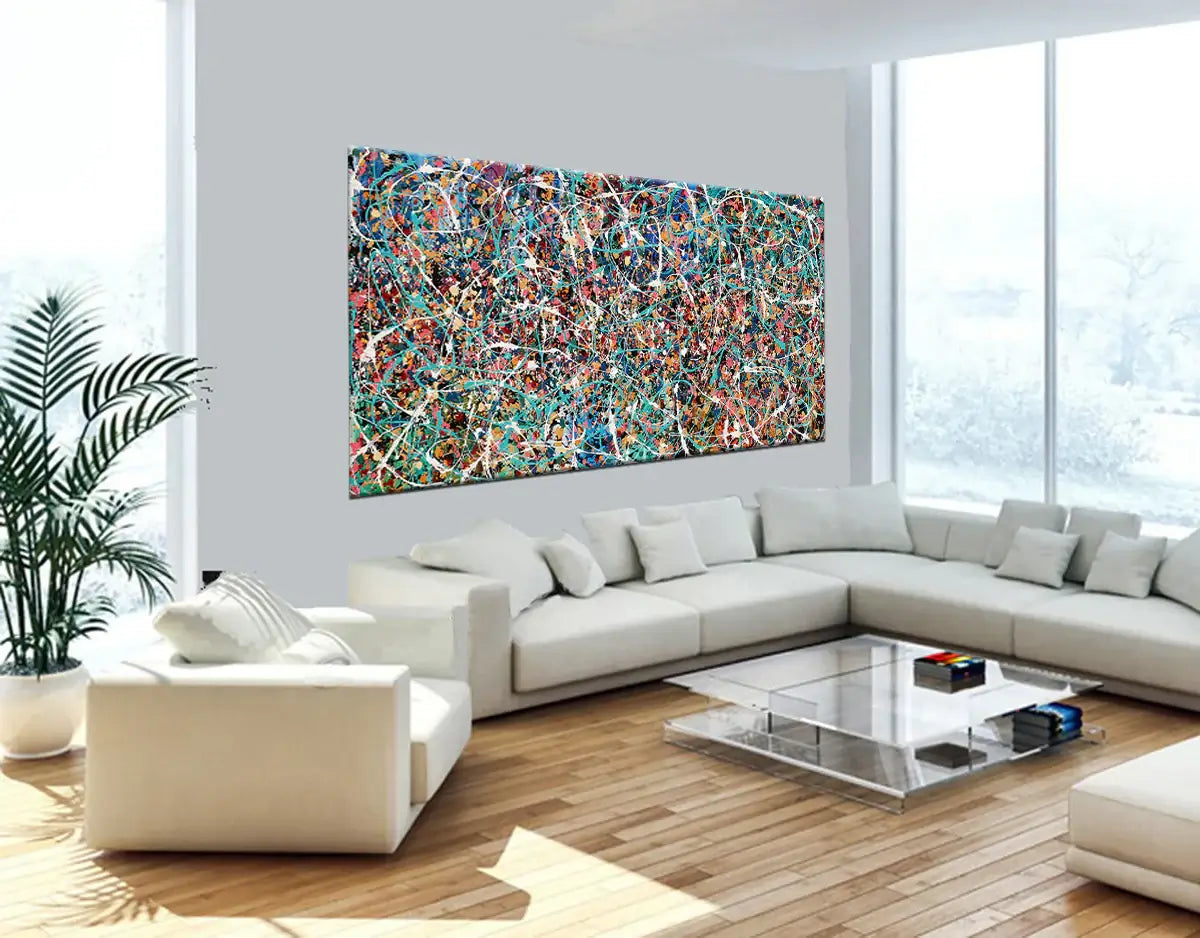 Contemporary Wall Art – Large Modern Art - Jackson Pollock style - Vintage Beauty 160