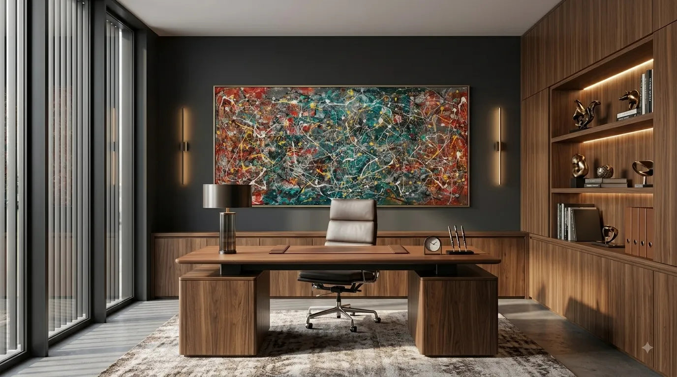 Drip Painting on Canvas | Modern Abstract Art - Vintage Beauty 166