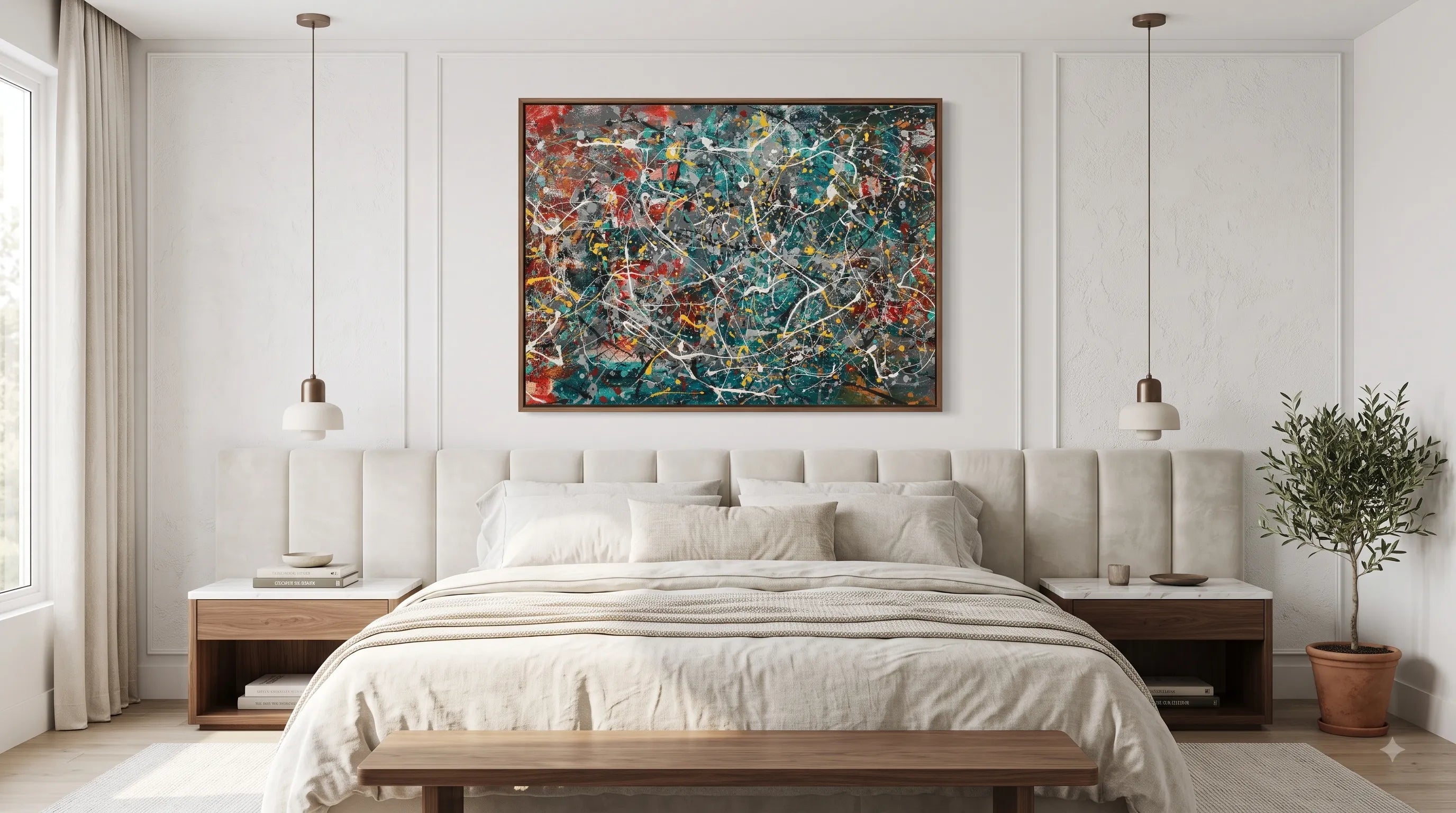Drip Painting on Canvas | Modern Abstract Art - Vintage Beauty 166