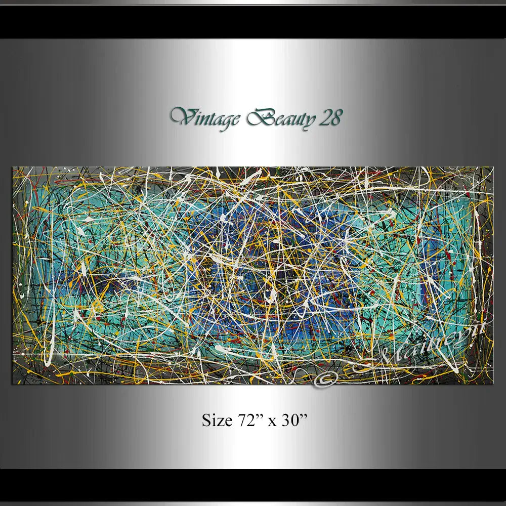 Modern Abstract Drip Painting – Original Handmade Canvas Art