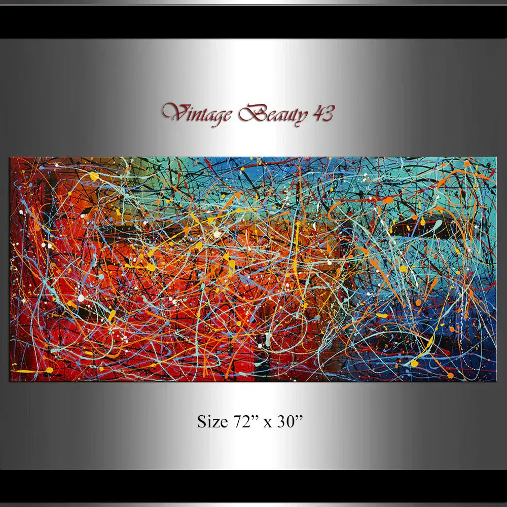 Jackson Pollock Style Painting – Original Drip and Splatter Abstract Art
