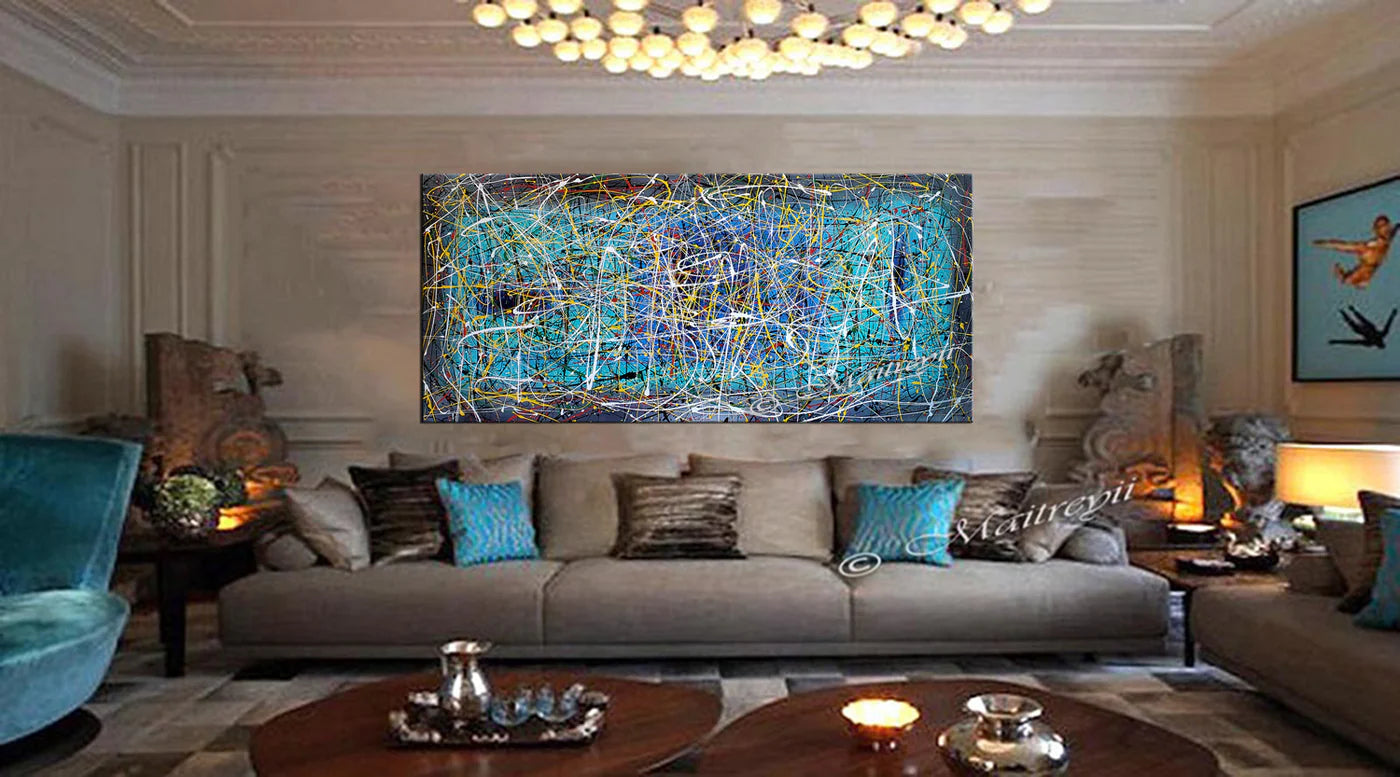 Abstract Original Paintings | Jackson Pollock Style | LargeModernArt - Vintage Beauty 10