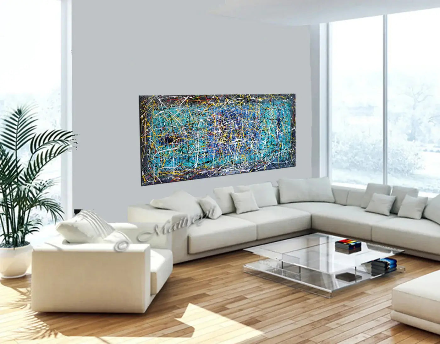 Abstract Original Paintings | Jackson Pollock Style | LargeModernArt - Vintage Beauty 10