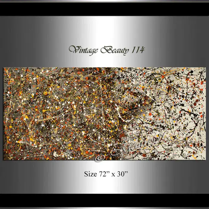 Wall art Paintings | Jackson Pollock | LargeModernArt | Worldwide Shipping - Vintage Beauty 114