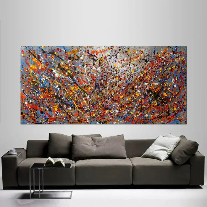 Abstract Angel Paintings | Jackson Pollock Style | Large Modern Art - Vintage Beauty 118
