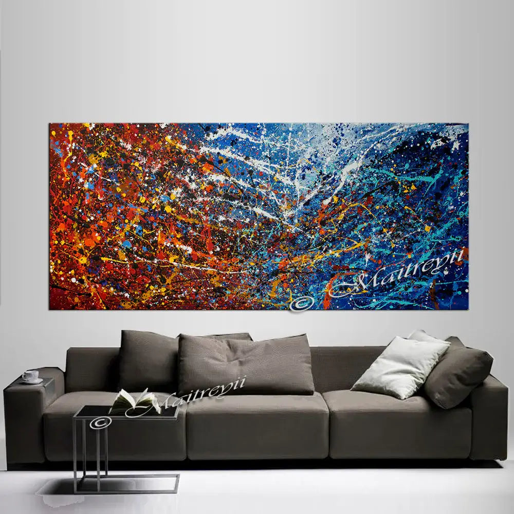 Abstract Angel Paintings | Jackson Pollock Style | Large Modern Art - Vintage Beauty 119