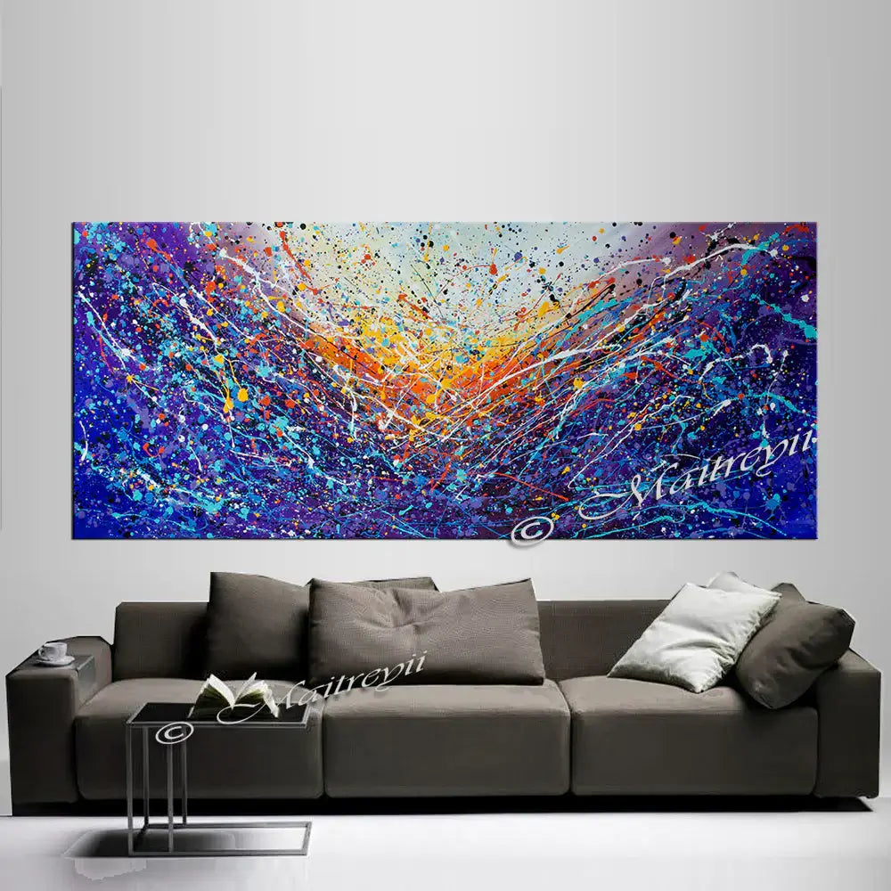 Abstract Angel Paintings | Jackson Pollock Style | Large Modern Art - Vintage Beauty 122