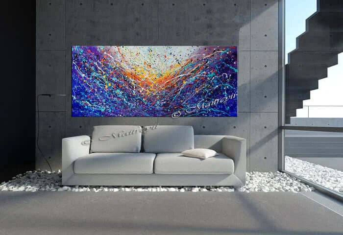 Abstract Angel Paintings | Jackson Pollock Style | Large Modern Art - Vintage Beauty 122