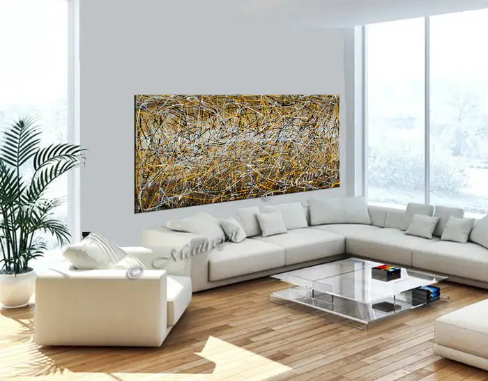 Abstract Angel Paintings | Jackson Pollock Style | Large Modern Art - Vintage Beauty 123