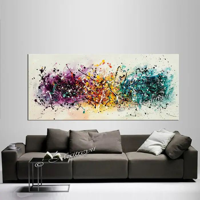 Abstract Angel Paintings | Jackson Pollock Style | Large Modern Art Vintage Beauty 145