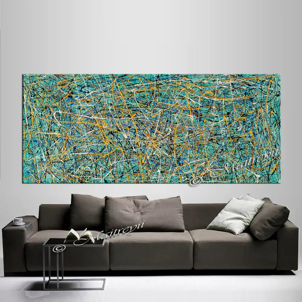 Abstract Art Modern Paintings | Jackson Pollock Style | Large Modern Art - Vintage Beauty 75
