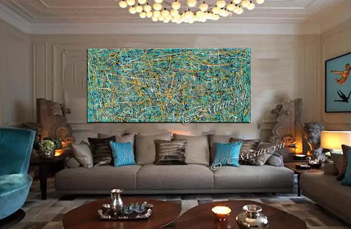 Abstract Art Modern Paintings | Jackson Pollock Style | Large Modern Art - Vintage Beauty 75