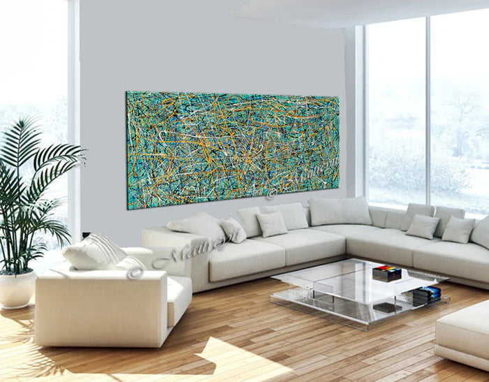 Abstract Art Modern Paintings | Jackson Pollock Style | Large Modern Art - Vintage Beauty 75