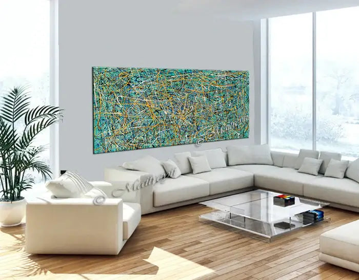 Abstract Art Modern Paintings | Jackson Pollock Style | Large Modern Art - Vintage Beauty 75