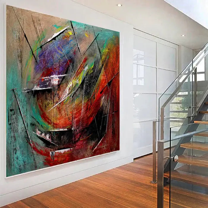 Bohemian Painting Modern Art for sale Online - Original Oil Painting on Canvas - Abstract Wall Art for Luxury Homes