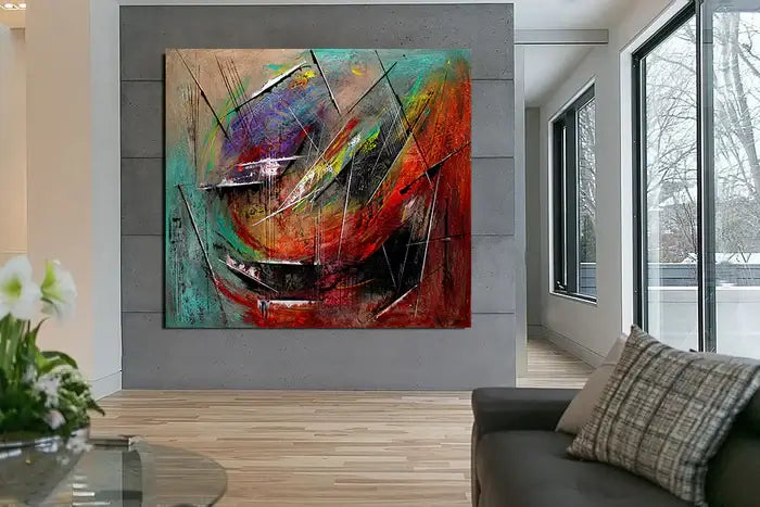 Bohemian Painting Modern Art for sale Online - Original Oil Painting on Canvas - Abstract Wall Art for Luxury Homes