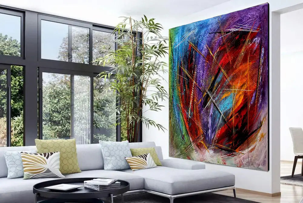 Abstract Wall Art Oil Painting Large Canvas For Luxury Home Decor Original Art For Sale