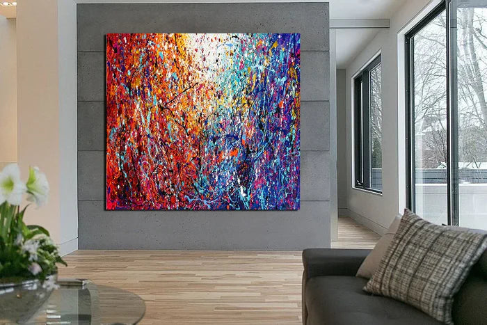 Abstract Paintings for Sale | Jackson Pollock Style | Paintings | LargeModernArt - Vintage Beauty 110
