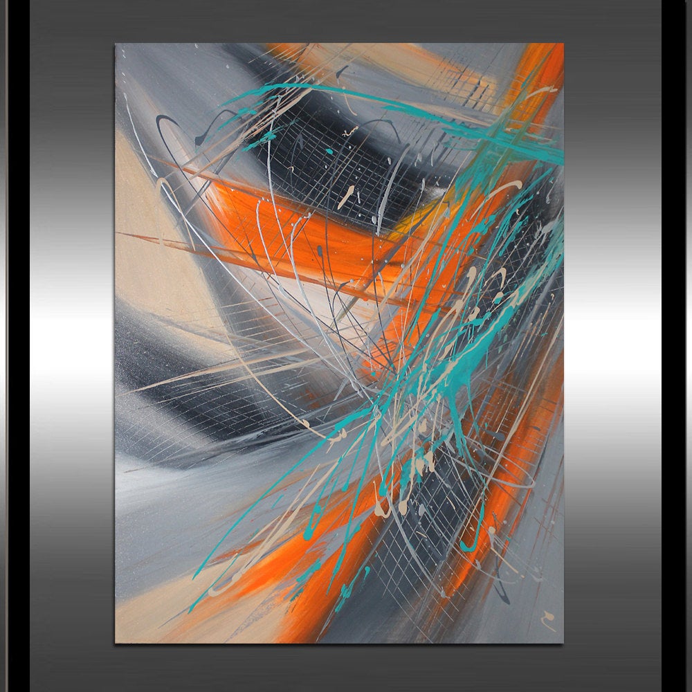 Abstract Art Dallas | Blue Large Modern Art