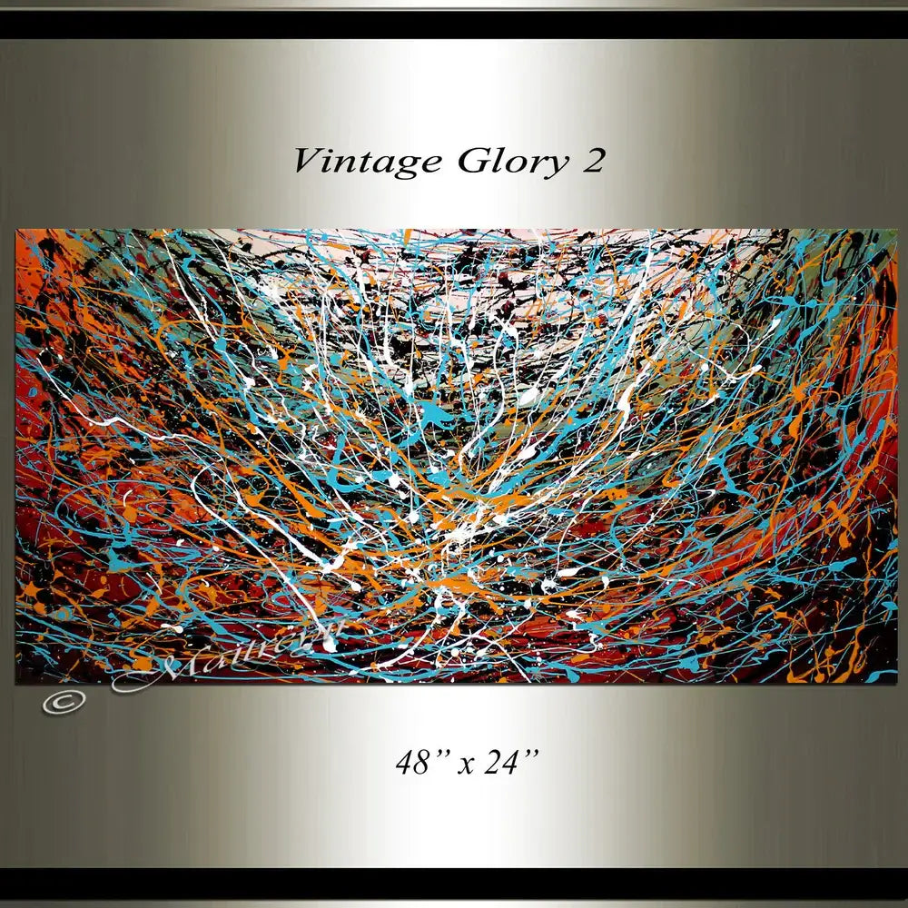 Abstract Paintings Original Modern Art - Vintage Glory 2