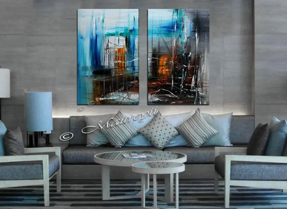 Large Modern Art Oil Painting on Canvas - Modern Wall Art Amazing Abstract