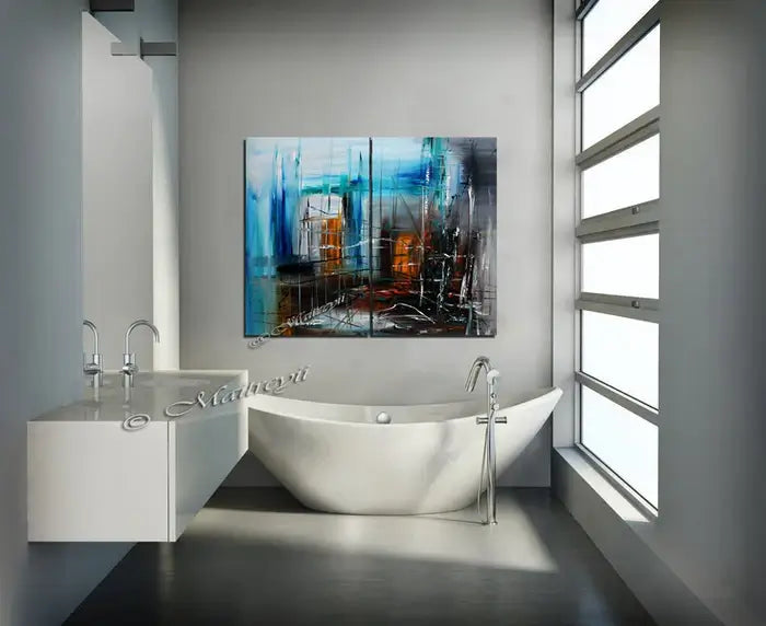 Large Modern Art Oil Painting on Canvas - Modern Wall Art Amazing Abstract