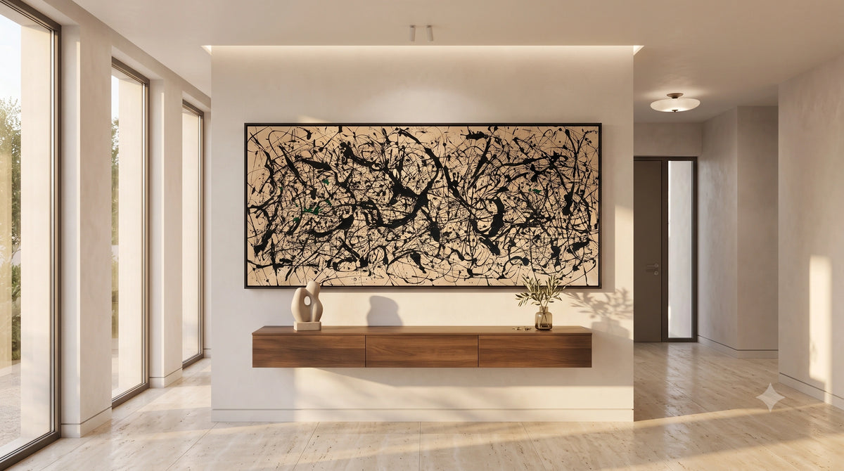 Jackson Pollock Style Painting – Contemporary Abstract Art - Luxurious Strings 3