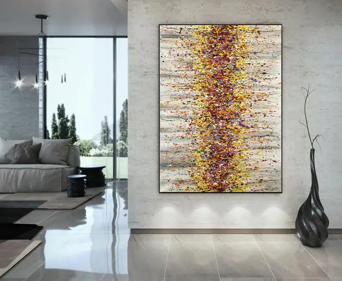 Painting Jackson Pollock Multiple Size Drip Style Abstract art on Canvas, large Wall Art - Beauty of Bridge 12