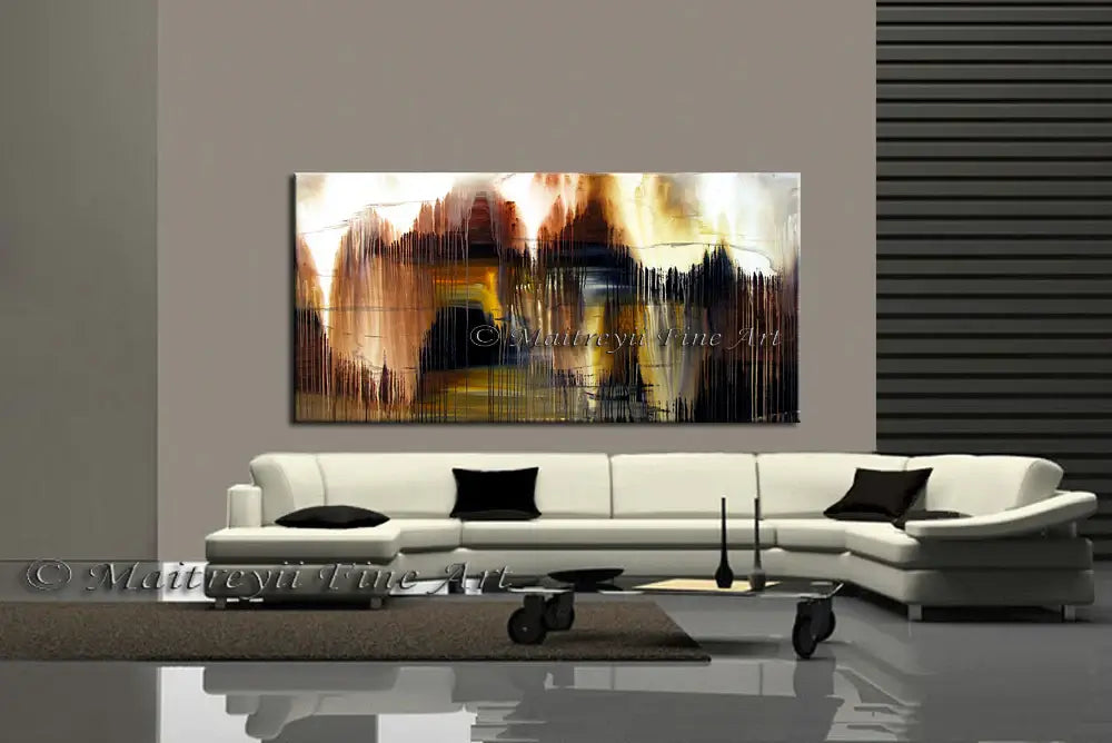 Abstract Modern Art Oil Painting on Canvas Modern Wall Art Amazing Melting Rock Painting