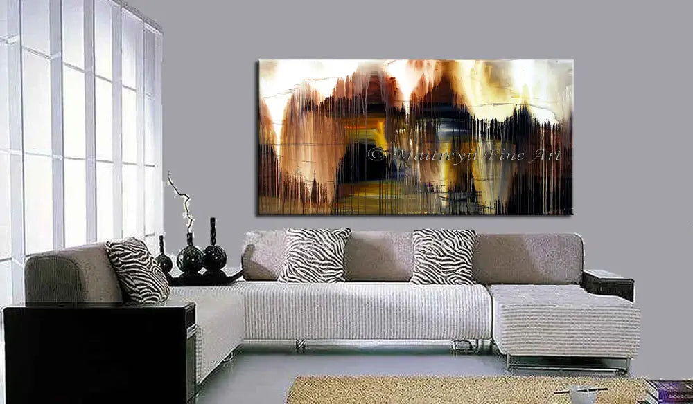 Abstract Modern Art Oil Painting on Canvas Modern Wall Art Amazing Melting Rock Painting