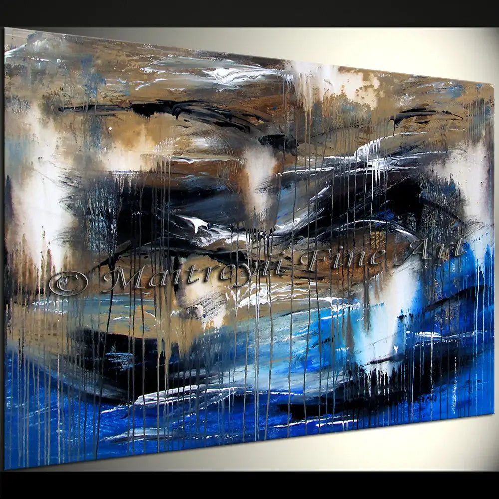 Abstract Modern Art Oil Painting on Canvas Modern Wall Art Amazing Melting Rock Painting