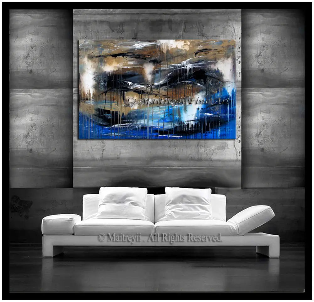 Abstract Modern Art Oil Painting on Canvas Modern Wall Art Amazing Melting Rock Painting