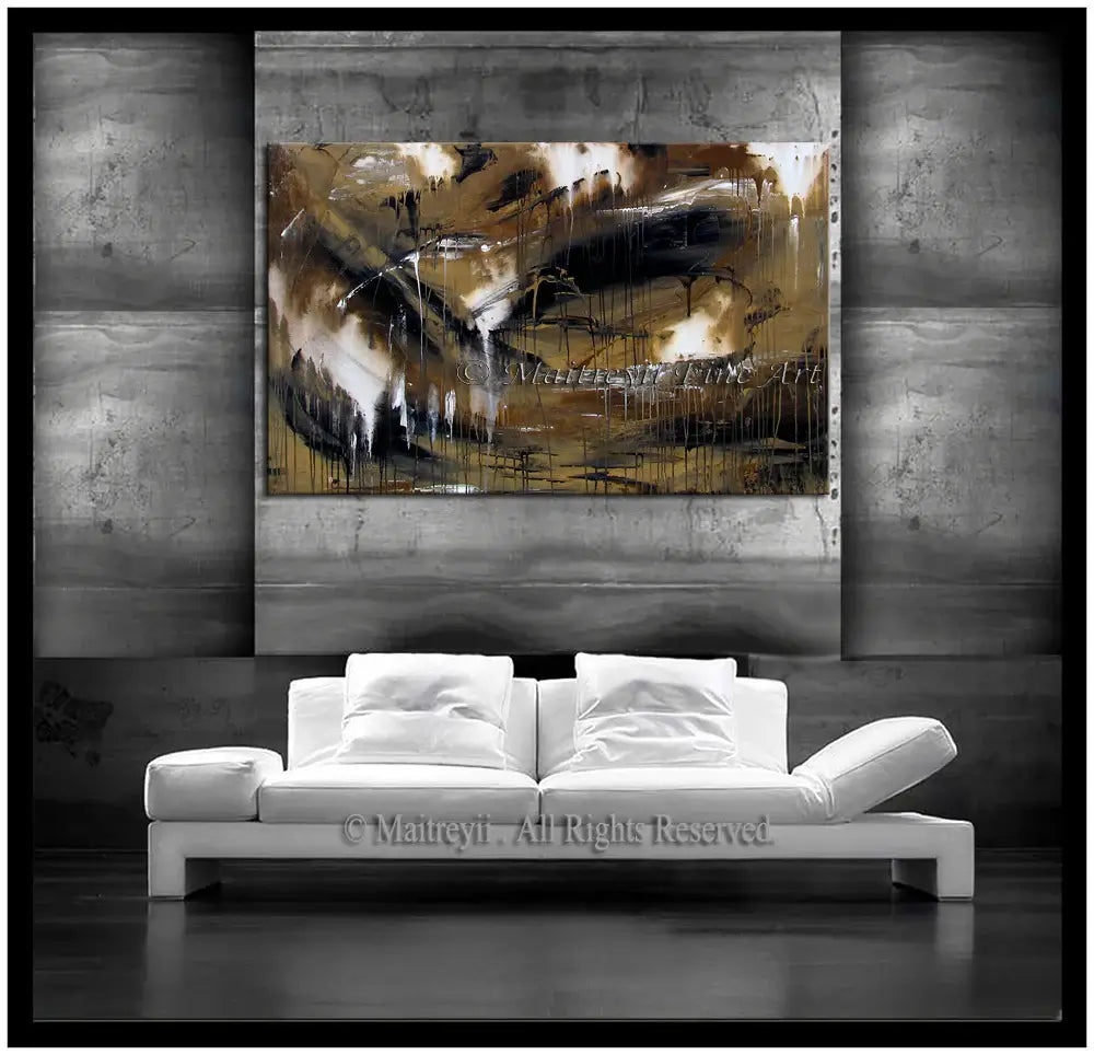 Abstract Modern Art Oil Painting on Canvas Modern Wall Art Amazing Melting Rock Painting