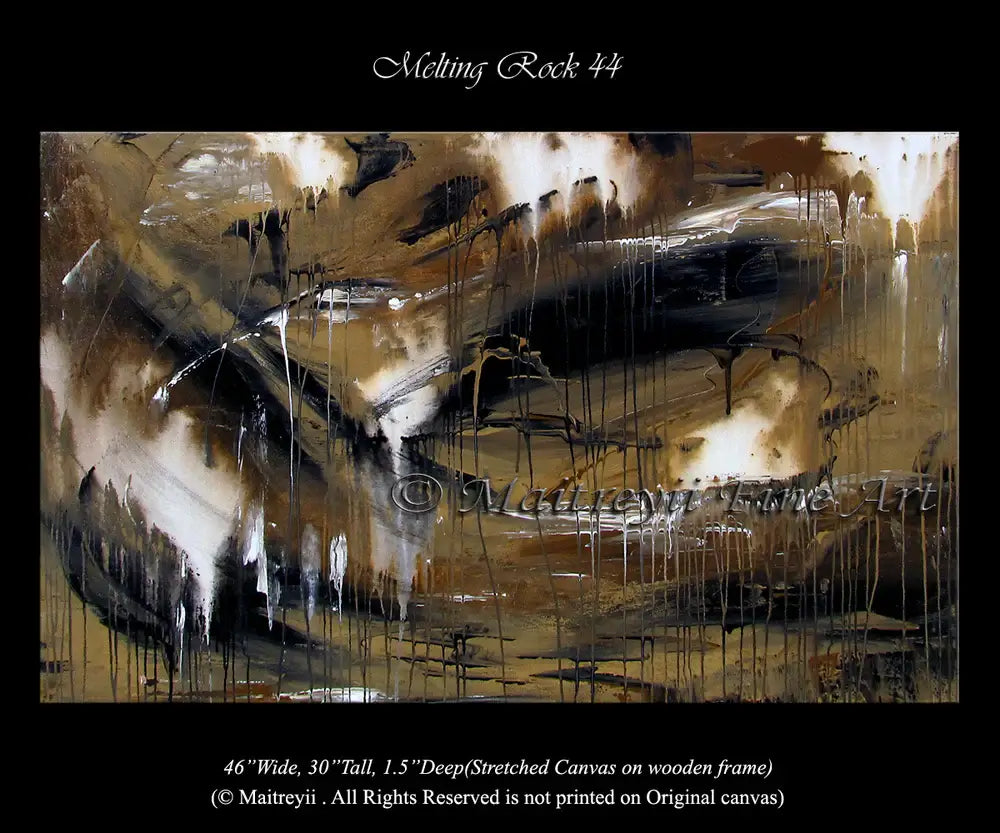 Abstract Modern Art Oil Painting on Canvas Modern Wall Art Amazing Melting Rock Painting