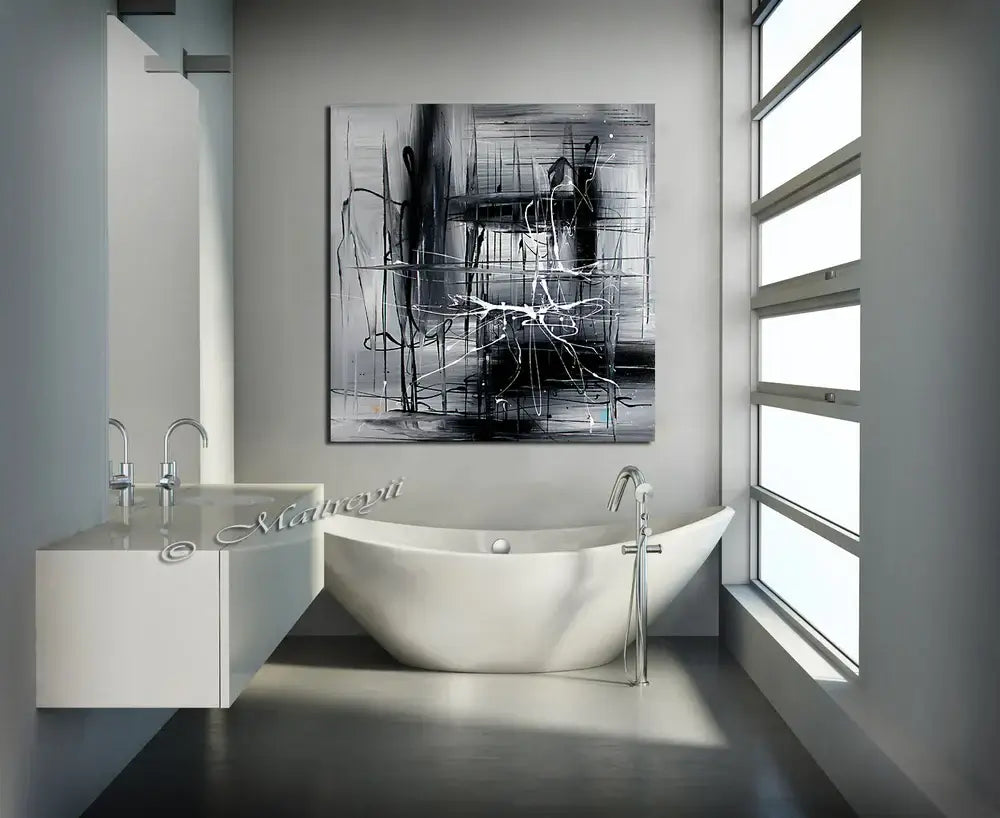 Original Abstract Art For Sale - Shades of Black