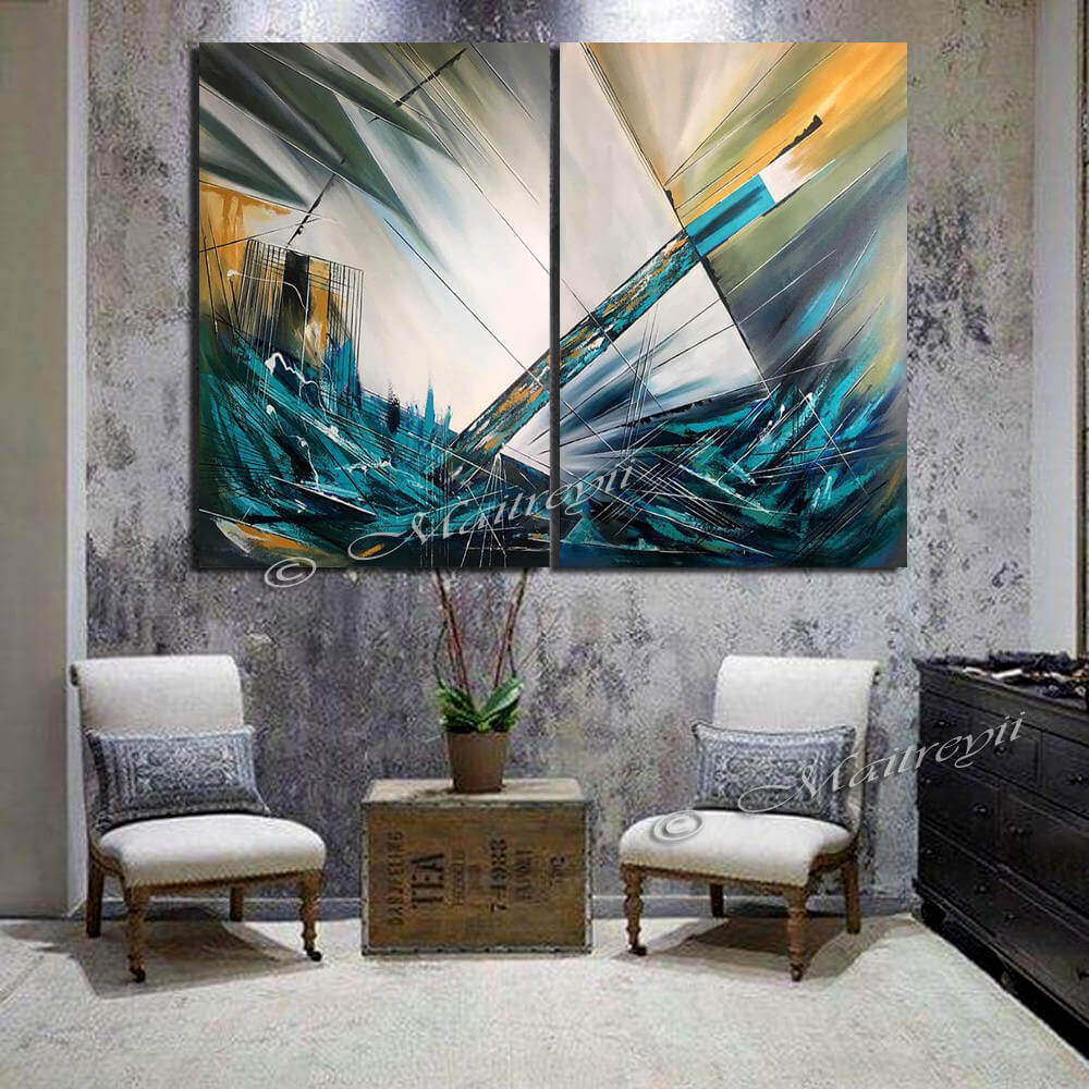 Large Modern Art Oil Painting on Canvas - Modern Wall Art Amazing Abstract