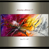 Large Modern Art Oil Painting on Canvas Modern Wall Art - Amazing Abstract 17 - LargeModernArt