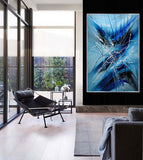 large Wall Art - Blue Ray - LargeModernArt