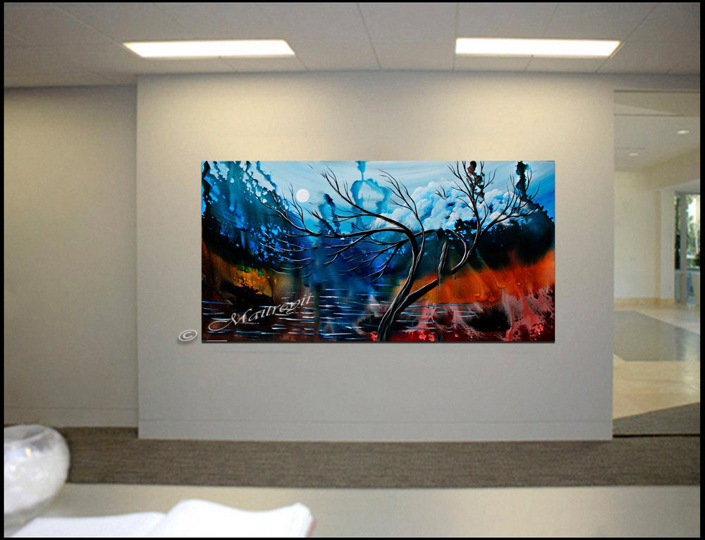 Abstract Paintings Nature Landscape Art For Luxury Homes | Swaft of Sunlight