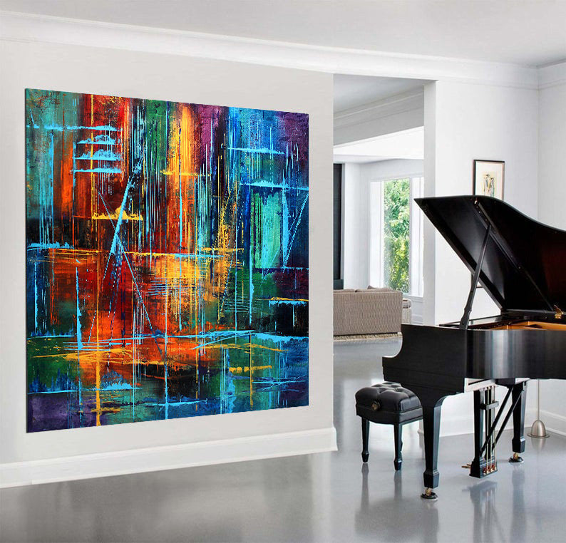 Large Abstract Painting For Sale Livingroom Original Abstract