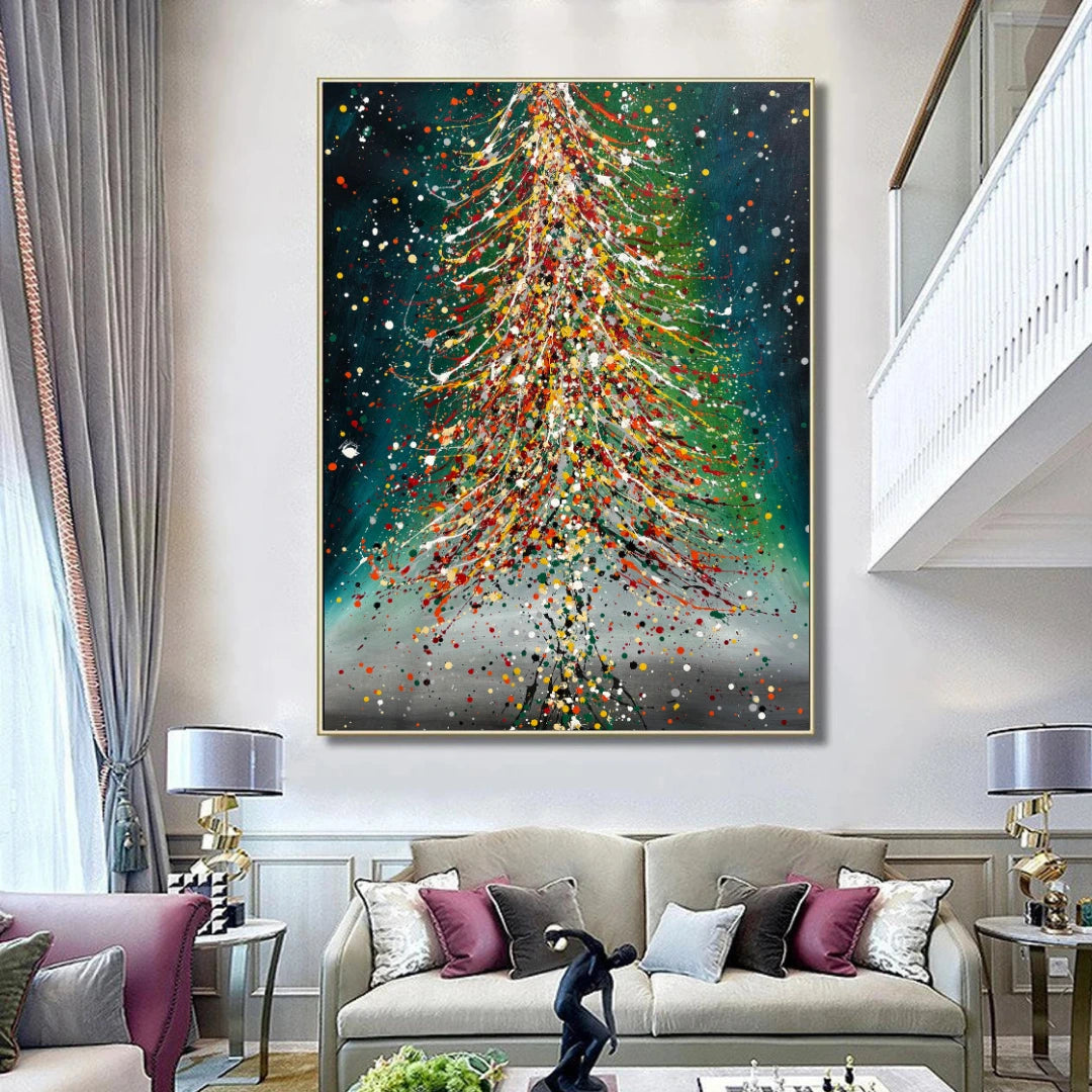 Christmas Tree Painting | Hand Painted Modern Art - Christmas Tree 6