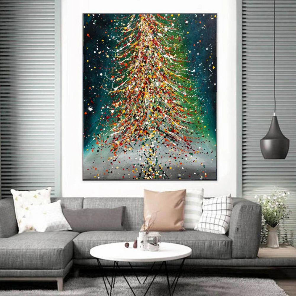 Christmas Tree Painting | Hand Painted Modern Art - Christmas Tree 6