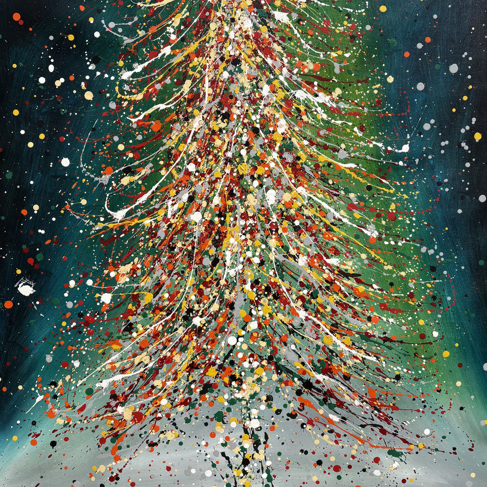Christmas Tree Painting | Hand Painted Modern Art - Christmas Tree 6