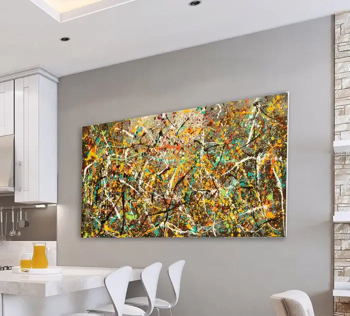 Painting Art Vintage Style Jackson Pollock art  - Vintage Beauty 126