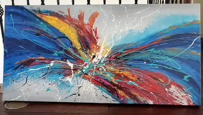 Painting Size 24"x48"x1.5"Deep "Unreal Beauty" for Jon