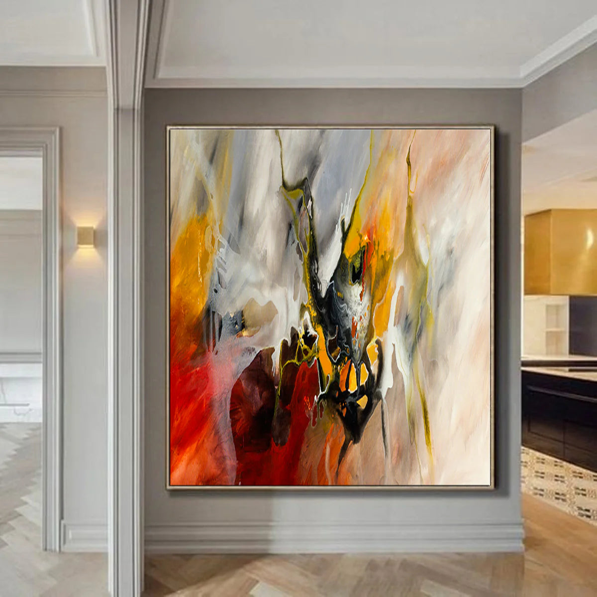 Large Modern Art Oil Painting on Canvas - Modern Wall Art Amazing Abstract 4 second image