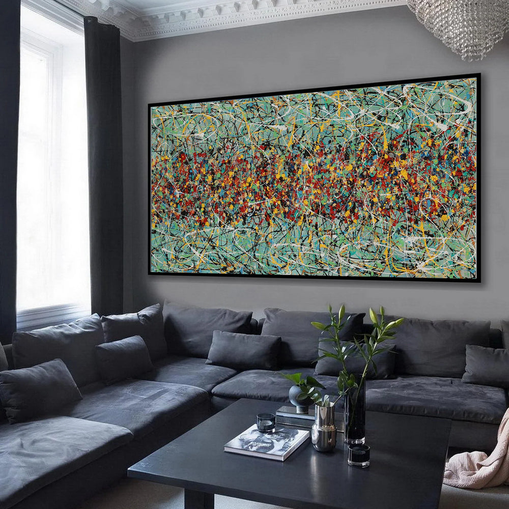 Large Modern Art – Jackson Pollock Style Wall Art - Beauty of bridge 23