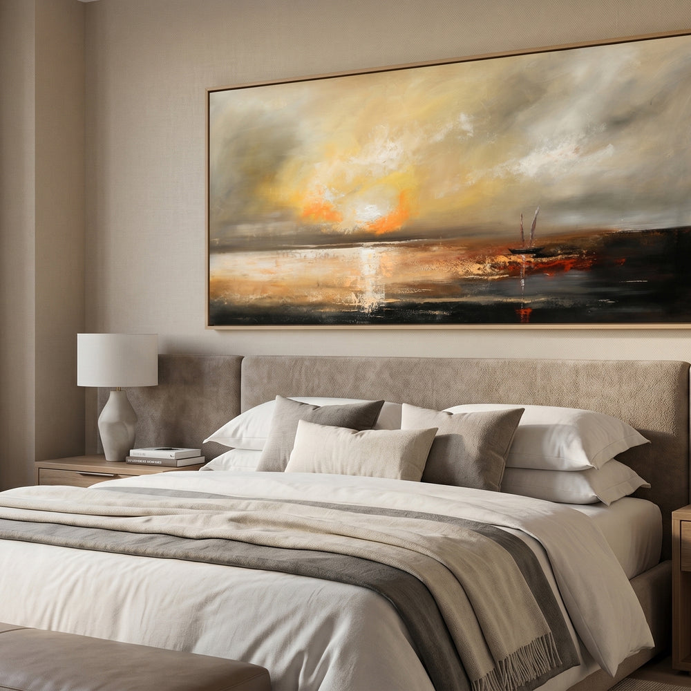 Ocean Artwork – Abstract style Gold Seascape for luxury homes - Amazing Ocean 1
